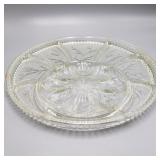 Vintage Clear Glass Egg Plate Vintage Clear Glass Egg Plate
