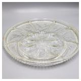 Vintage Clear Glass Egg Plate