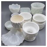 Lot of Milk Glass