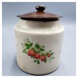 Small Strawberry Crock Canister Small Strawberry Crock Canister