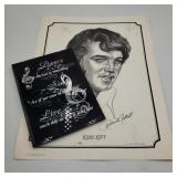 Elvis Drawing w/ Music Wall Decorative