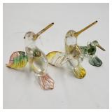 Decorative Glass Hummingbird Ornaments