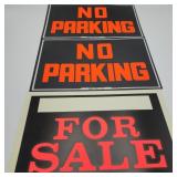 No Parking and For Sale Signs