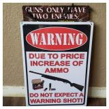 Metal Firearms Signs