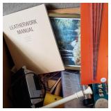 Box Lot w/ Yamaha Recorder & Leatherwork Manual Box Lot w/ Yamaha Recorder & Leatherwork Manual