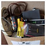 Box of Electronics w/ Studfinder & Level Box of Electronics w/ Studfinder & Level