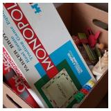 Box w/ Vintage Monopoly & Checkers