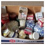 Box of Tea Infusers, Candles, & Decorative Marbles Box of Tea Infusers, Candles, & Decorative Marbles