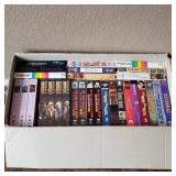 Box of VHS Tapes w/ Bonanza Box of VHS Tapes w/ Bonanza