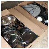 Two Boxes of Misc. Pots, Pans, & Lids Two Boxes of Misc. Pots, Pans, & Lids