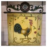 Metal Rooster Backsplash