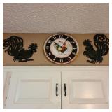 Metal Rooster Decor & Clock Metal Rooster Decor & Clock