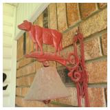 Cast Iron Wall Mount Cow Bell Cast Iron Wall Mount Cow Bell