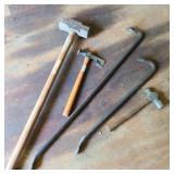 Crowbars & Hammers Lot w/ Sledgehammer Crowbars & Hammers Lot w/ Sledgehammer