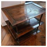 Matching Vintage 3 Tier Mahogany Table on Casters