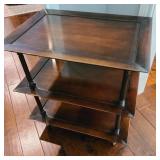 Vintage 3 Tier Mahogany Table on Casters