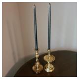 Brass Candle Holder Pair