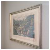 Vintage Framed Cavern Cascade Art