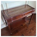 Mahogany Side Table on Casters