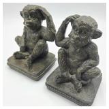 Modern Chimpanzee Bookends