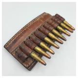 Leather Ammo Holder w/ 9 Rds. of Old 30-30 Win