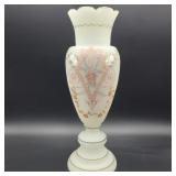 Hand Painted Bristol Opaline Glass Vase