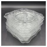 Set of 8 Small Etched Plates