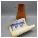 Williamsburg Restoration Pottery Bird Bottle