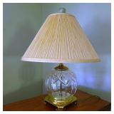 Crescent Brass Mfg. Crystal Table Lamp