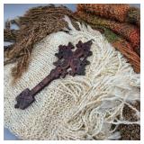 Lot of Knit Prayer Shawls w/ Wooden Cross