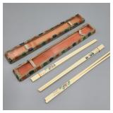 Set of 3 Oriental Bone Chopsticks