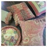Lot of Red Palette Accent Pillows