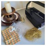 Lot w/ Candles, Holders, & Trays