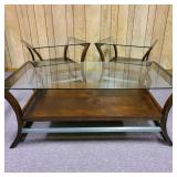 Modern Glass Top Living Room Table Set