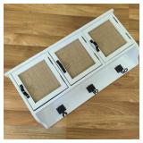 Small White Cabinet w/ Hooks