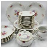 28 Pieces of Wawel Polish Meissen Flower China