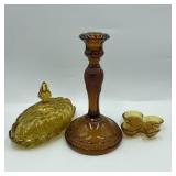 Box #72 Vintage Amber Glassware