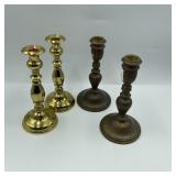 Box #92 Brass Candle Sticks 2 Pair