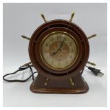 Box #93 Ships Wheel Electric Clock Capstan
