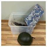 Box #177 Lighting Fixtures, Helmet, Rug