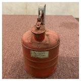 Box #197 Vintage Red  UL Safety Can - Metal Gas