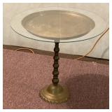 Box #205 Brass Table w/Glass Top