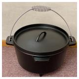 Artisanal Footed Iron Pot 10.5" x 7" Tall