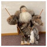 Old World Santa Trapper, Hunter, & Fishing