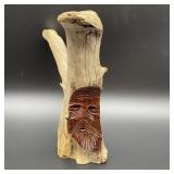 Vintage Signed Small Carved Wood Piece Mike Cobb