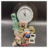 Collectible Lot w/Signed Clay Figure