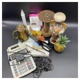 Vintage Oriental Clay Vase, Calculator & More