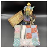 Black Americana,  Quilt Top, Railroad Mechanical