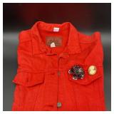 Vintage Big Ace Brand Red Cotton Jean Jacket