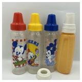 Vintage Baby Bottles Mickey, Minnie, Goofy
